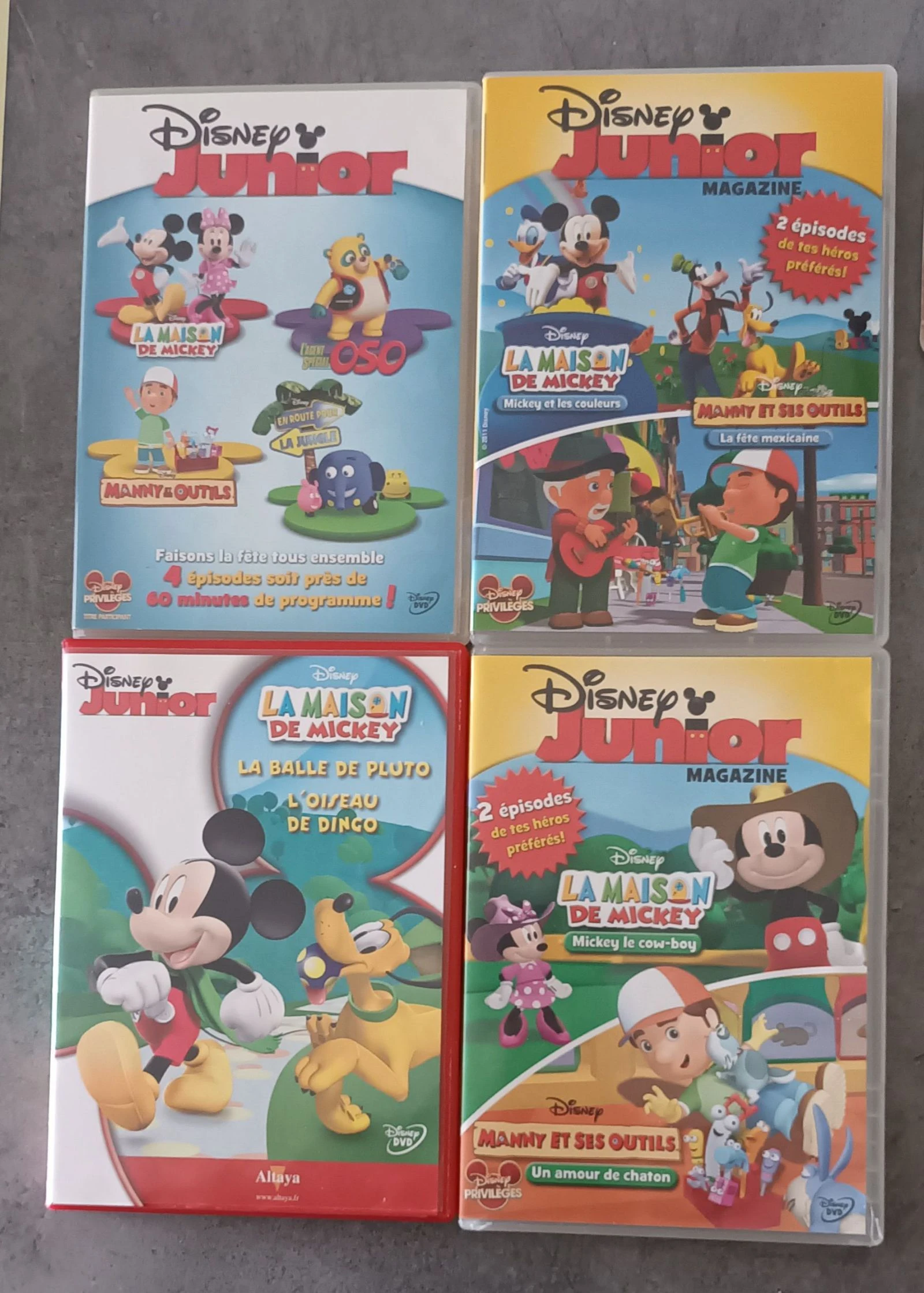 Lot de 4 dvd Mickey